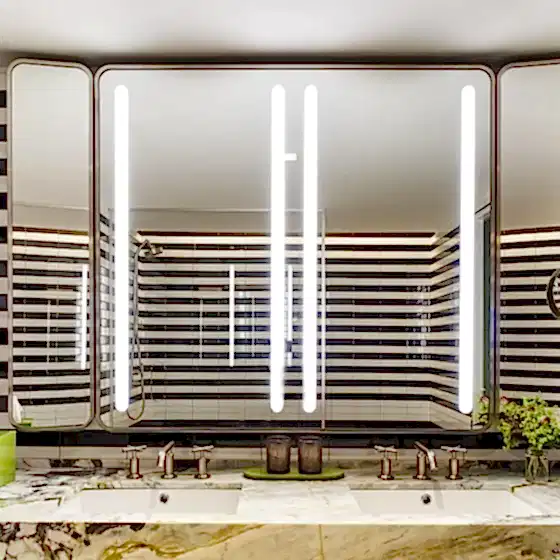 A bathroom of a suite at Park Lane New York.